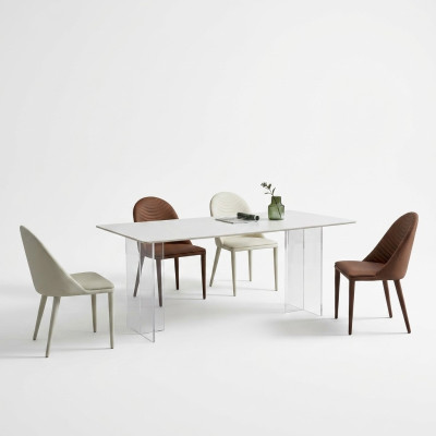 Weißer Esszimmer Tisch Esstisch 6x Stühle Designer Einsitzer 7tlg Set