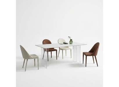 Weißer Esszimmer Tisch Esstisch 6x Stühle Designer Einsitzer 7tlg Set