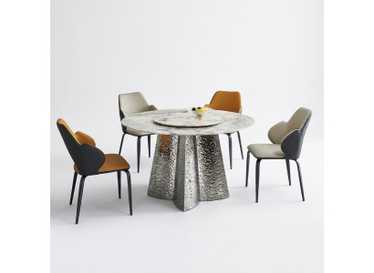 Moderne Essgruppe 6x Stühle Sitzgruppe Luxuriöser Esstisch 7tlg. Set