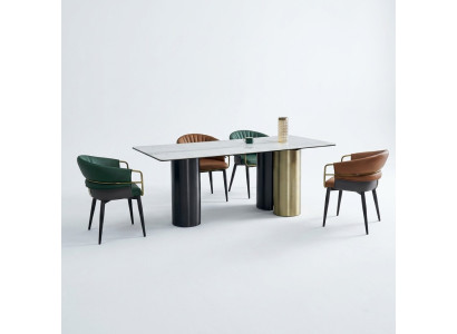 Stilvolle Essgruppe Designer Esstisch Luxus Sitzgruppe 6x Stühle 7 tlg