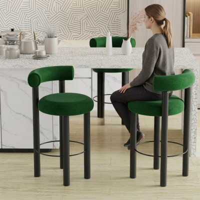 Grüner Moderner Barstuhl Designer Loungesessel Stilvoller Einsitzer