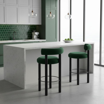 Grüner Moderner Barstuhl Designer Loungesessel Stilvoller Einsitzer