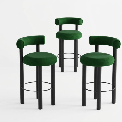 Grüner Moderner Barstuhl Designer Loungesessel Stilvoller Einsitzer