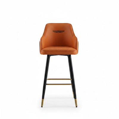 Designer Oranger Barstuhl Loungesitzer 1-Sitzer Moderner Einsitzer Neu