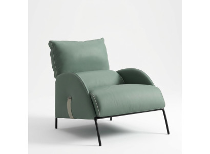Designer Grüner Sessel Moderner Einsitzer Armsessel 1Sitzer Loungesessel
