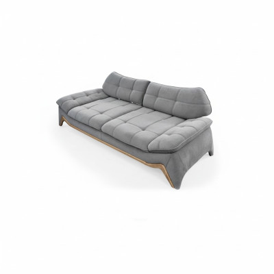 Graues Polstersofa Designer 3-Sitzer Wohnzimmer Dreisitzer Edle Couch