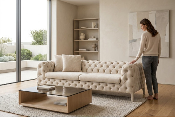 Wohnzimmer Weißer Viersitzer Designer Luxus Sofa 4-Sitzer Polstercouch