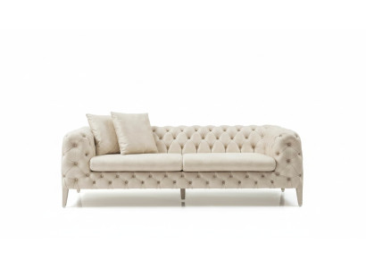 Wohnzimmer Weißer Viersitzer Designer Luxus Sofa 4-Sitzer Polstercouch