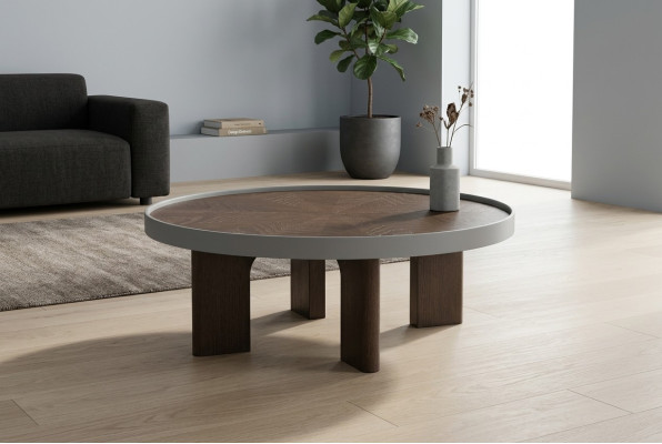 Moderner Runder Couchtisch Designer Braune Couchtische Wohnzimmer Tisch