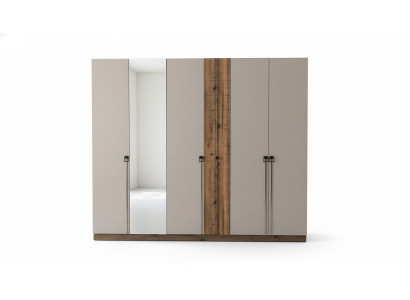 Beiger Schlafzimmer Kleiderschrank Designer Schränke Luxus Holzschränke