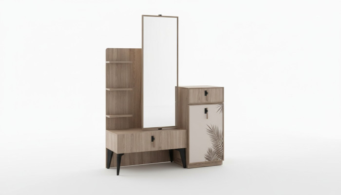 Schlafzimmer Luxus Moder Kommode mit Spiegel Modern Möbel Holz Neu