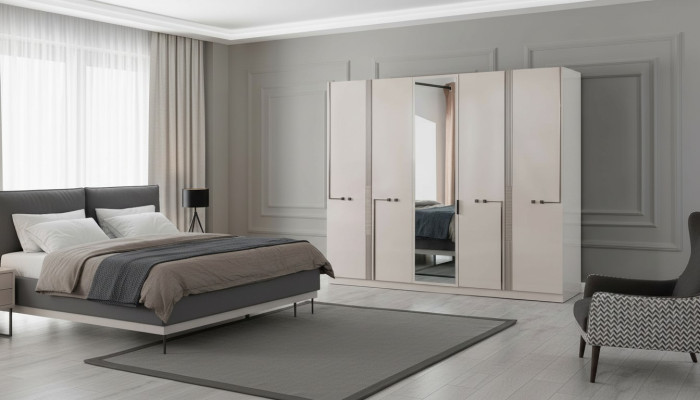 Moderner Kleiderschrank Designer Schlafzimmer Schränke 4-türiger Schrank