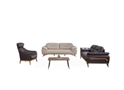 Wohnzimmer Möbel Designer Sofagarnitur Dreisitzer Sessel Sitzgruppe Neu