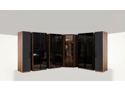 Schlafzimmer Möbel Moderner Eckschrank Luxuriöser Holz Kleiderschrank