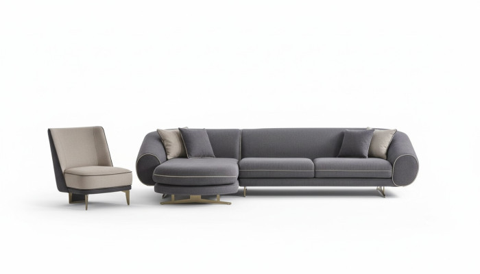 Große Wohnlandschaft Designer Couchtisch Stilvoller Beistelltisch 4tlg 