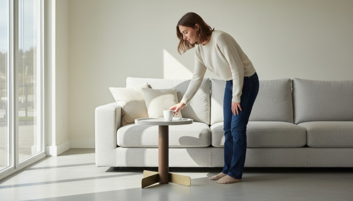 Beistelltisch Wohnzimmer Möbel Designer Brauner Stilvoller Holztisch