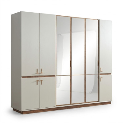 Weißer Moderner Kleiderschrank Schlafzimmer Schränke Luxus Holz Möbel
