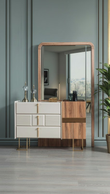 Moderne Kommode Mit Spiegel Designer Kommoden Schlafzimmer Garnitur 2tlg