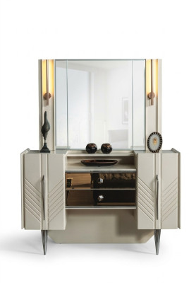 Schlafzimmer Set Luxus Weißer Schminktisch Spiegel Designer 2tlg Set