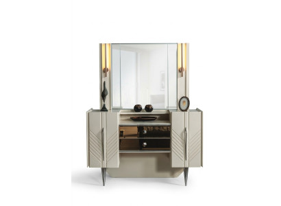 Schlafzimmer Set Luxus Weißer Schminktisch Spiegel Designer 2tlg Set