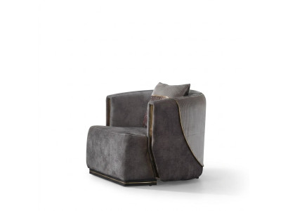 Designer Sessel Wohnzimmer Luxus Modern Sitz Textil Möbel Polstersessel