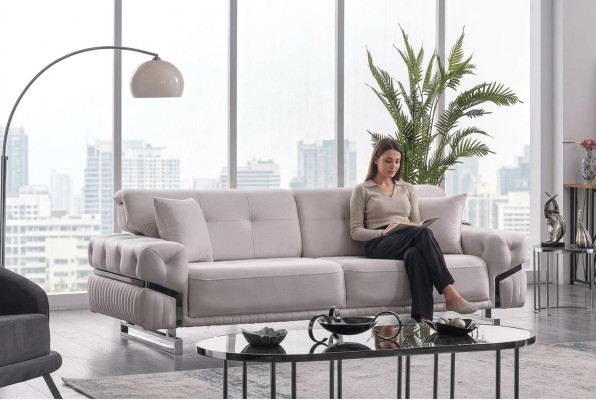 Dreisitzer Sofa Wohnzimmermöbel Modern Polstersofa Designer Couch Möbel