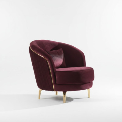 Moderner Sessel Designer Sitz Polster Stoff Textil Möbel Wohnzimmermöbel