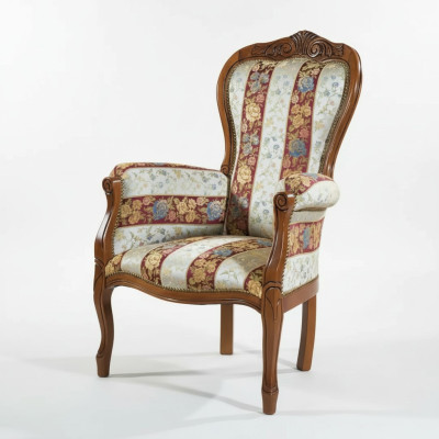 Klassischer Designer Sessel Wohnzimmermöbel Sitzmöbel Textil Möbel Neu
