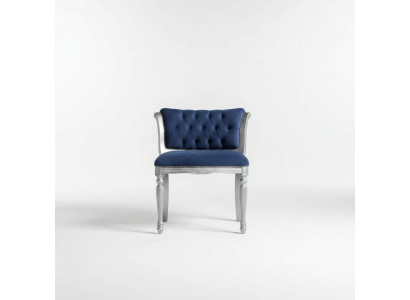 Blauer Chesterfield Esszimmerstuhl Sitzmöbel Polsterstuhl Sessel Klassisches Design