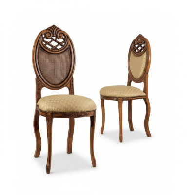 Stuhl Möbel Design Polsterstuhl Esszimmerstuhl Klassisch Holz Bänke