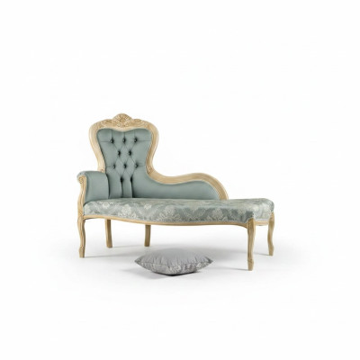 Luxus Möbel Chaiselongue Wohnzimmer Klassischer Design Textil Polster