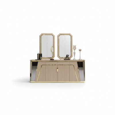 Modernes Esszimmer Set Esstisch Anrichte mit Spiegel neu Luxus Einrichtung Neu