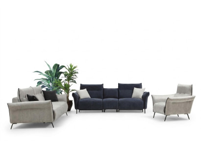 Sofagarnitur Wohnzimmer Sofa Set Polster Möbel Luxus Sessel Modern Design Neu