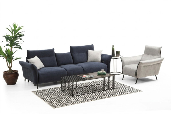 Sofagarnitur Luxus Dreisitzer Sofa Polster Sessel Wohnzimmer Couch Neu