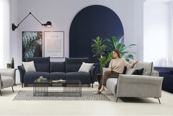 Sofagarnitur Set 2 tlg Sofa Couch Polstersessel Modern Designer Luxus Möbel