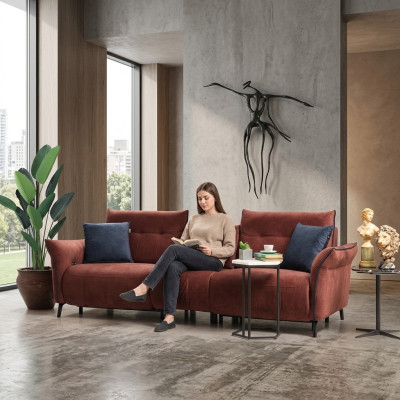 Designer Sofa Wohnzimmer Neu Polstersofa Viersitzer Couch Modern Möbel