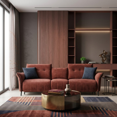 Designer Sofa Wohnzimmer Neu Polstersofa Viersitzer Couch Modern Möbel