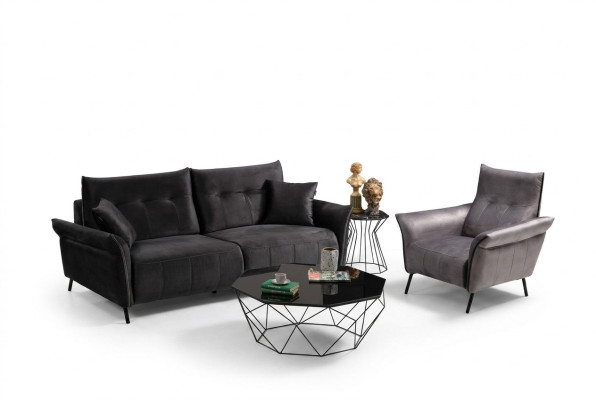Wohnzimmer Garnitur Modern Design Möbel Luxus Sofagarnitur Set 2 tlg.