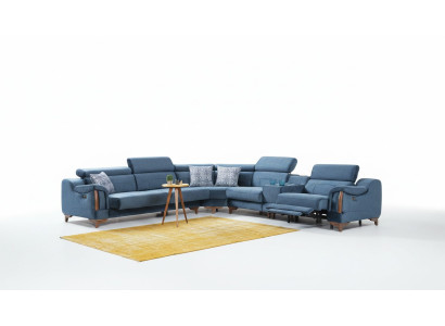 Luxus Textil Ecksofa L Form Stoff Modern Couch Wohnzimmer Design Möbel