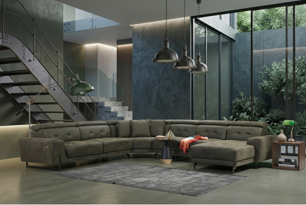 Wohnzimmer Ecksofa U-Form Luxus Möbel Modern Sofa Couch Eckgarnitur