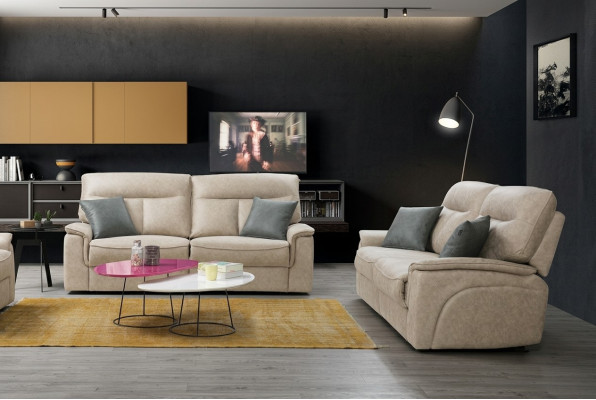 Komplett Set 2 tlg Dreisitzer Sofas Couch Garnitur Design Modern Wohnzimmer