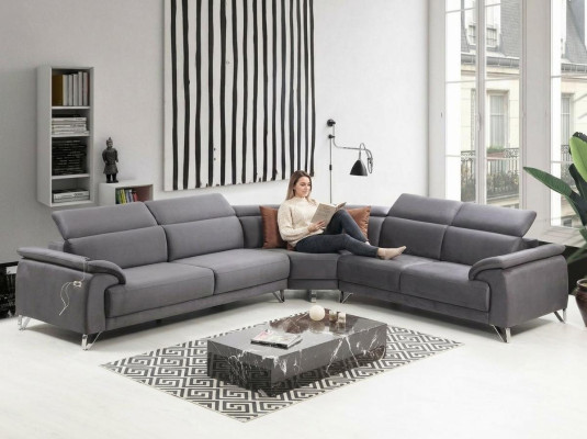 Sofa Couch Ecksofa L-form Polstersofa Sitzmöbel Modern Luxus Möbel Wohnzimmer