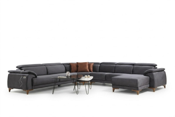 Wohnzimmer Ecksofa U-Form Polstermöbel Sofa Couch Modern Möbel Design