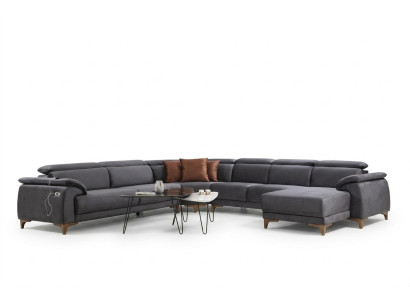 Wohnzimmer Ecksofa U-Form Polstermöbel Sofa Couch Modern Möbel Design
