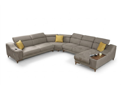 Sofa U-Form Wohnzimmer Ecksofa Polstermöbel Modern Polster Textil Design