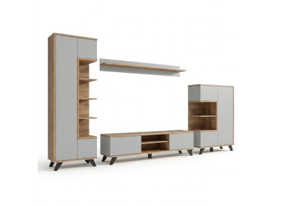 Moderný kompletný stenný TV regál do obývačky