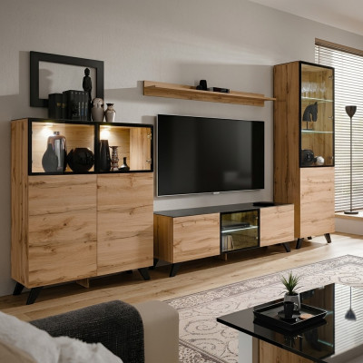 Wohnzimmer Modern Set Vitrine Kommode Wohnwände TV-Ständer Design Neu