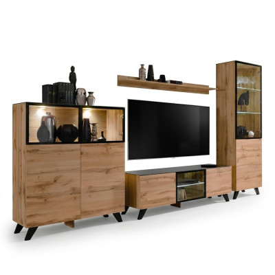 Wohnzimmer Modern Set Vitrine Kommode Wohnwände TV-Ständer Design Neu