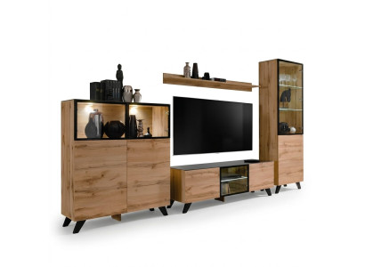 Wohnzimmer Modern Set Vitrine Kommode Wohnwände TV-Ständer Design Neu