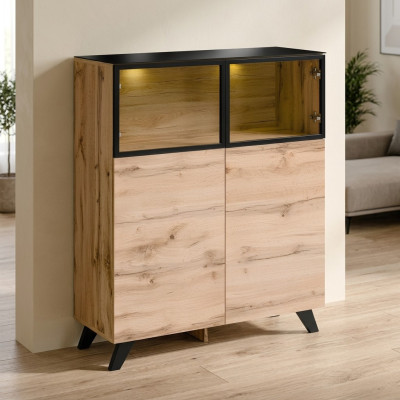 Vitrine Wohnzimmer Möbel Schrank Holz Einrichtung Luxus Modern Design